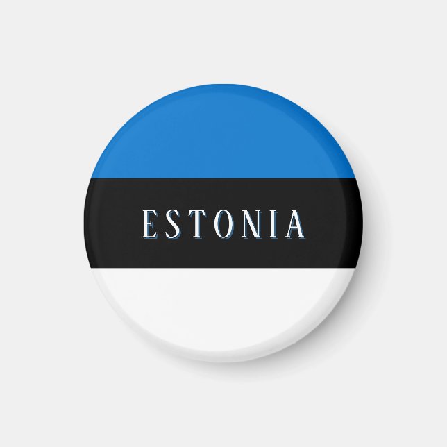 Íman Bandeira da Estônia (com texto) (Frente)