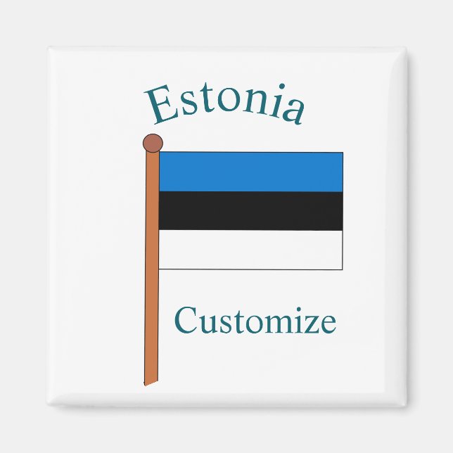 Íman Bandeira da Estônia Thunder_Cove (Frente)