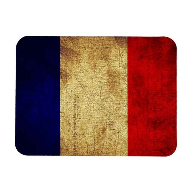 Íman Bandeira da França em Grunge (Horizontal)