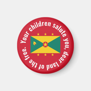 Íman Bandeira da Guiana Hino Nacional Vermelho Verde Am