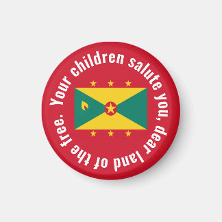 Íman Bandeira da Guiana Hino Nacional Vermelho Verde Am