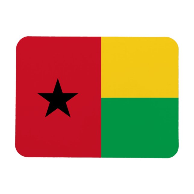 Íman Bandeira da Guiné-Bissau (Horizontal)