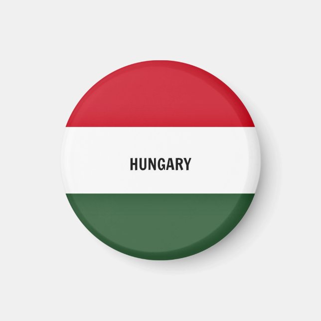 Íman Bandeira da Hungria, rotulada (Frente)