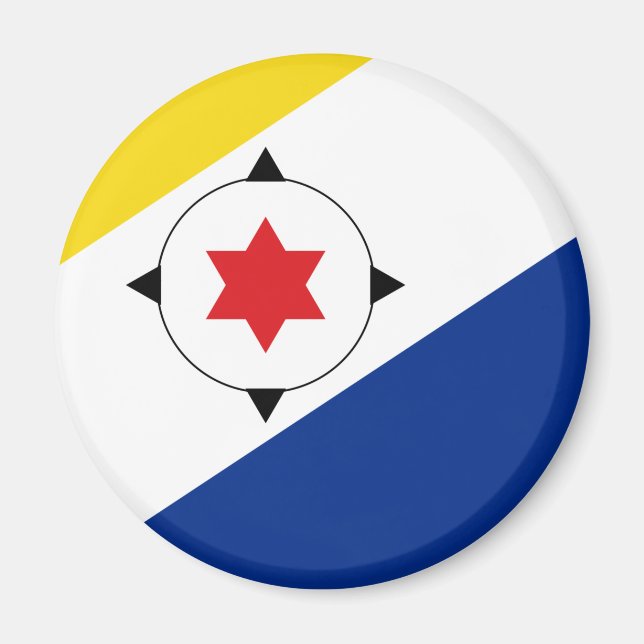 Íman Bandeira da ilha Bonaire Magnet (Frente)