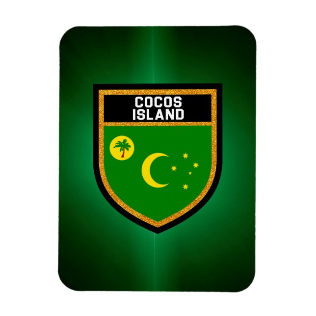 Íman Bandeira da ilha Cocos (Vertical)