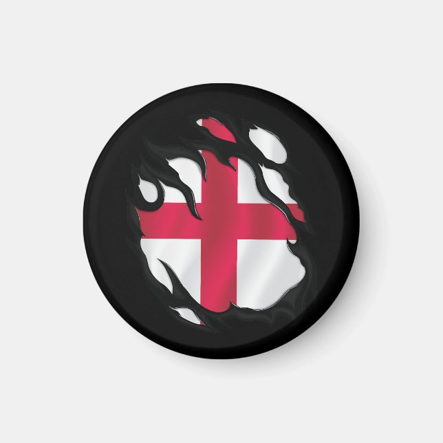 Íman Bandeira da Inglaterra Rasgada (Frente)
