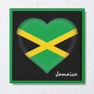 Íman Bandeira da Jamaica e Coração jamaicano, feriado