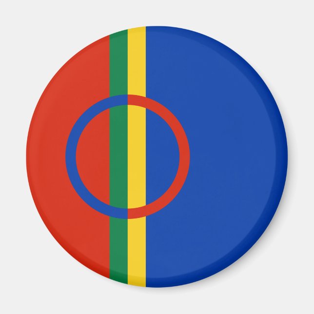 Íman Bandeira da Lapónia (Natal) (Sami) (Laplander) (Frente)