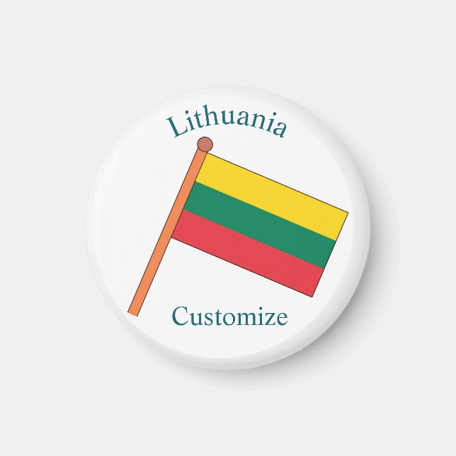 Íman Bandeira da Lituânia Thunder_Cove (Frente)