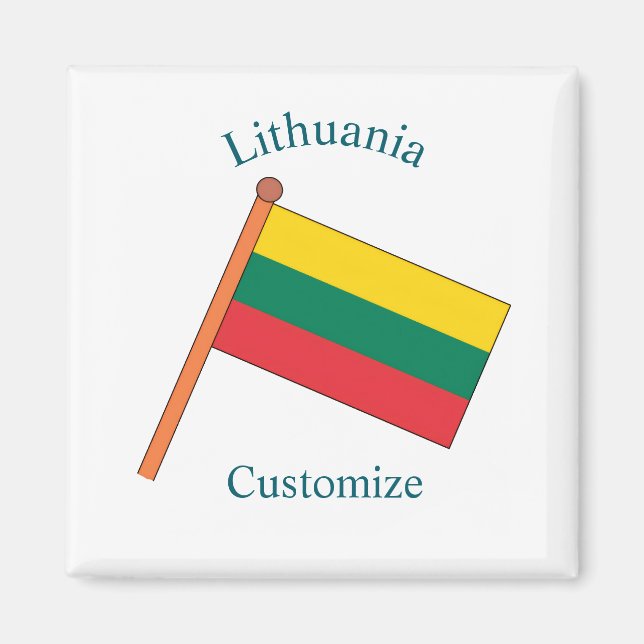 Íman Bandeira da Lituânia Thunder_Cove (Frente)