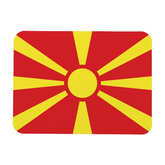 Íman Bandeira da Macedônia do Norte (Horizontal)