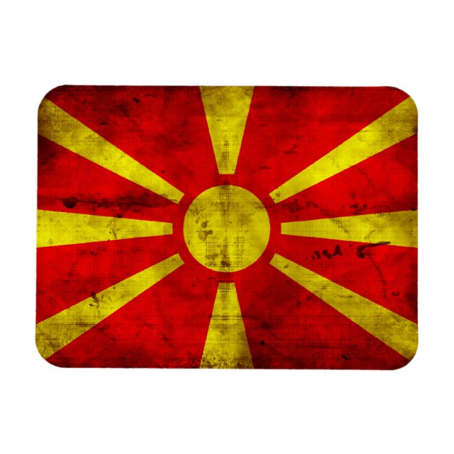 Íman Bandeira da Macedônia Encontrada (Horizontal)