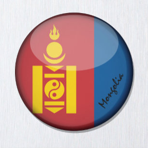 Íman Bandeira da Mongólia e Ásia - fãs de viagem/esp