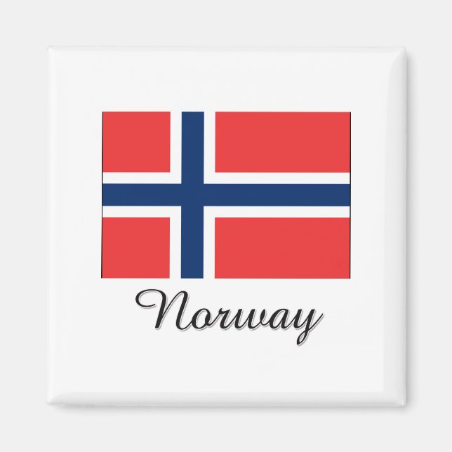 Íman Bandeira da Noruega Design (Frente)