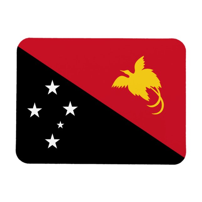 Íman Bandeira da Papua-Nova Guiné (Horizontal)