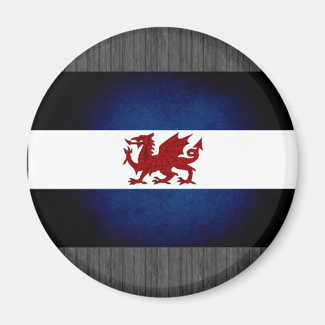 Íman Bandeira da Patagonia Monocromática (Frente)