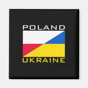 Íman Bandeira da Polônia Ucrânia Suporte à Amizade de V