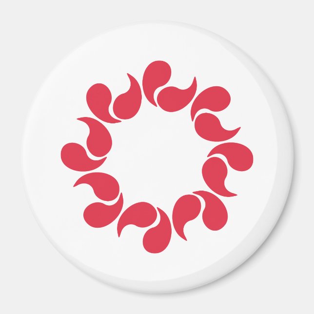 Íman Bandeira da Prefeitura de Saitama, Japão (Frente)
