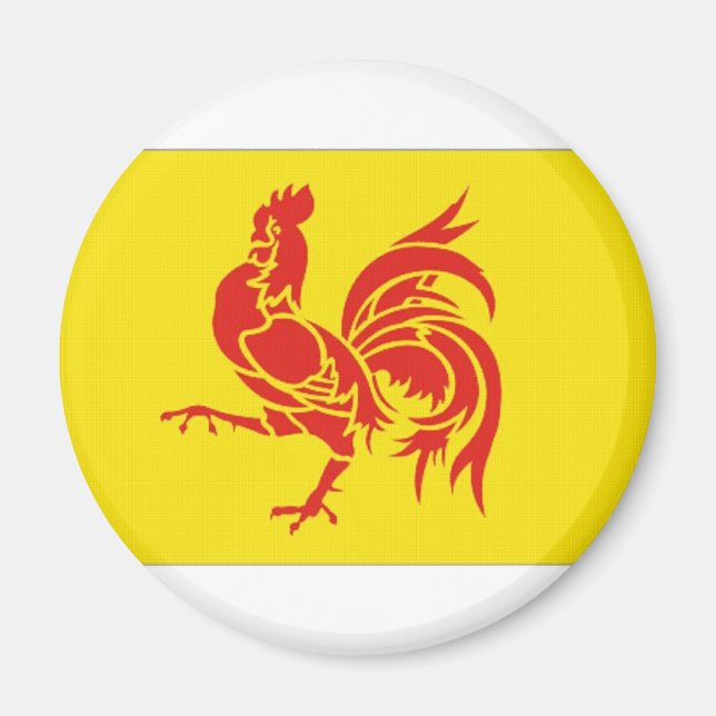Íman Bandeira da Região da Valônia Bélgica (Frente)