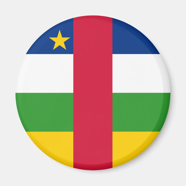 Íman Bandeira da República Centro-Africana Magnet (Frente)