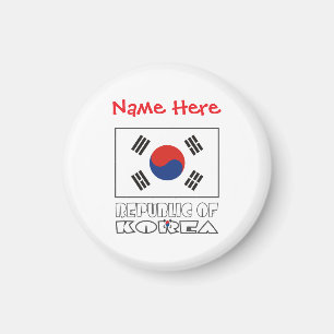 Íman Bandeira da República da Coreia Personalizada Redo