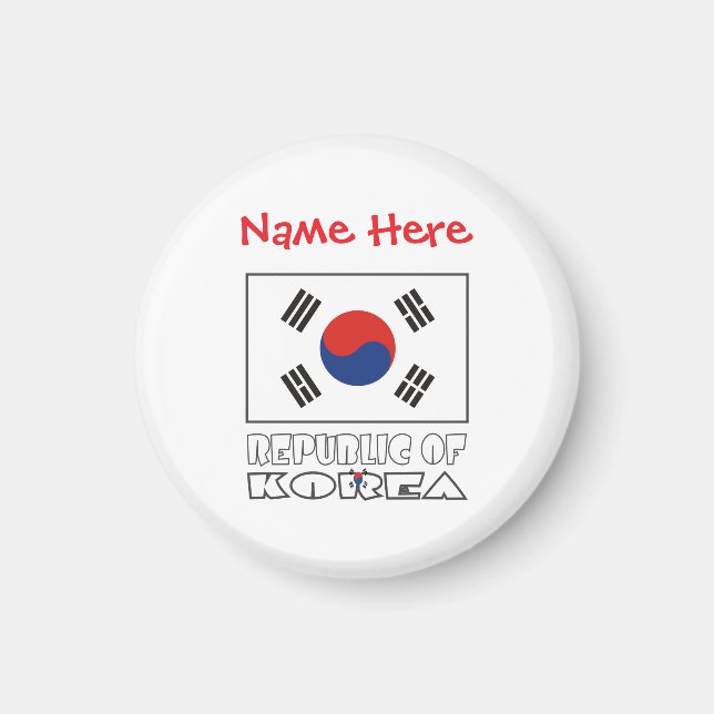Íman Bandeira da República da Coreia Personalizada Redo (Frente)