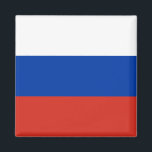 Íman Bandeira da Rússia<br><div class="desc">Imagem da Praça da Bandeira da Rússia. Você pode adicionar seu próprio texto ou gráficos clicando em "personalizar ainda mais"</div>