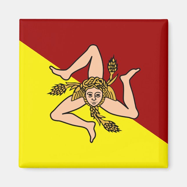 Íman Bandeira da Sicília (Itália) (Frente)