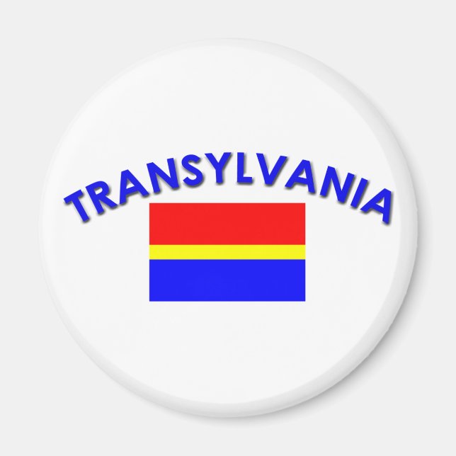 Íman Bandeira da Transilvânia (com/Inscrição) (Frente)