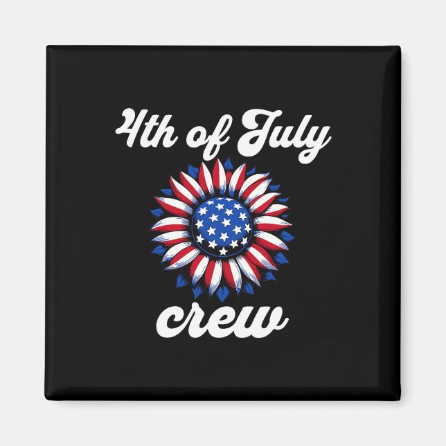 Íman Bandeira Da Tripulação Usa De Julho (Frente)