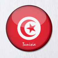 Bandeira da Tunísia e África - fãs de viagem/espor