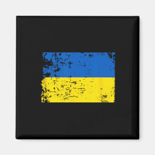 Íman Bandeira da Ucrânia Angustiada Azul Amarelo Patrió