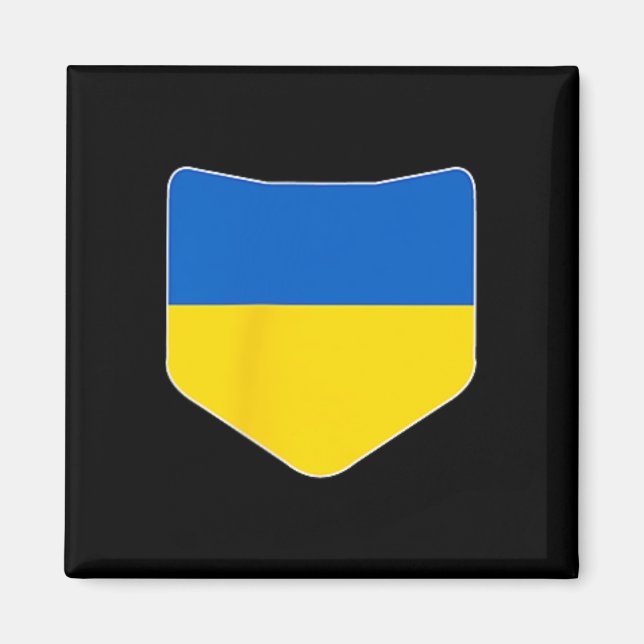 Íman Bandeira da Ucrânia com bolso da bandeira ucranian (Frente)