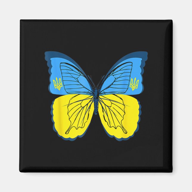 Íman Bandeira da Ucrânia com Trident F (Frente)