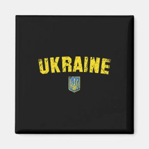 Íman Bandeira da Ucrânia Vintage Homens Mulheres Crianç