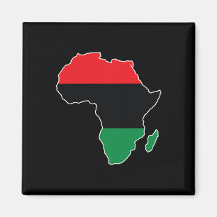 Íman Bandeira da Unia Pan-Africana Mapa Continente Hist