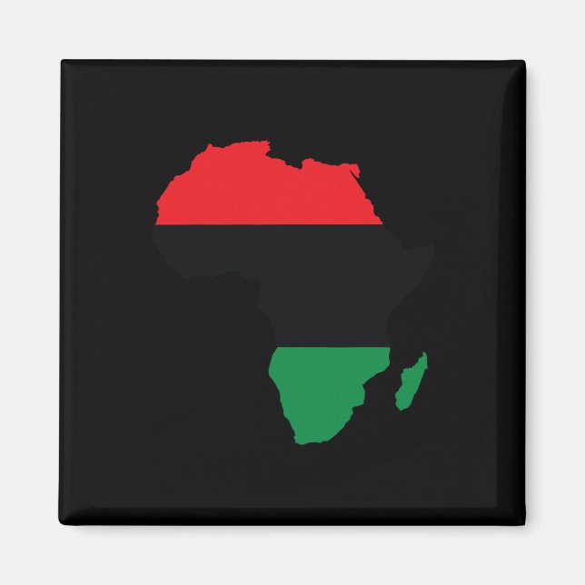 Íman Bandeira da União Pan-Africana Mapa Continente His (Frente)