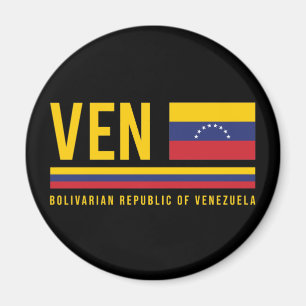 Íman Bandeira da Venezuela e Design de código ISO Alpha