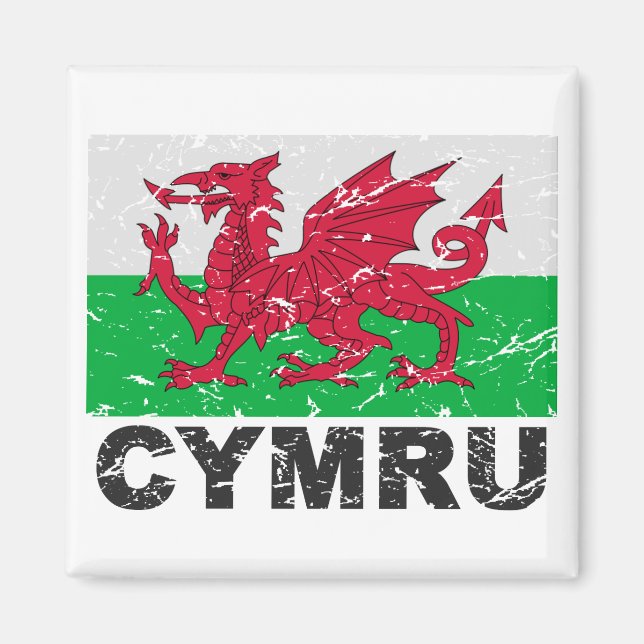 Íman Bandeira da vindima do CYMRU no País de Gales (Frente)