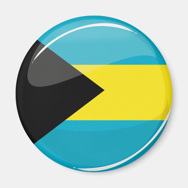 Íman Bandeira das Bahamas, Ronda e Glossy (Frente)