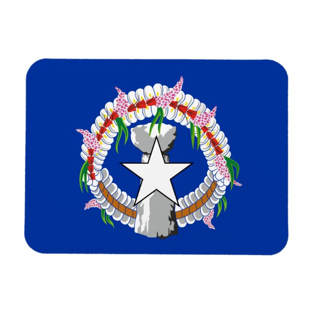 Íman Bandeira das Ilhas Marianas do Norte (Horizontal)