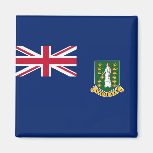 Íman Bandeira das Ilhas Virgens Britânicas (BVI) (Frente)
