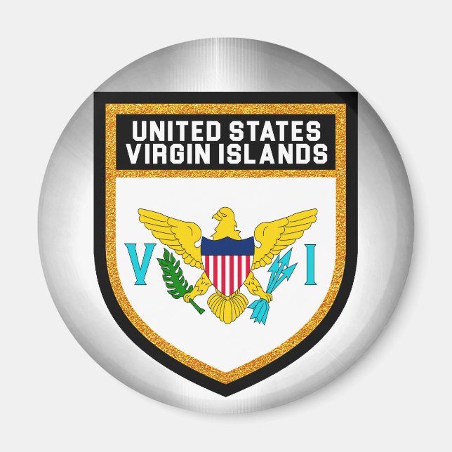 Íman Bandeira das Ilhas Virgens dos Estados Unidos (Frente)