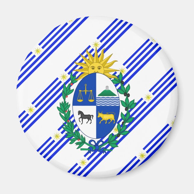 Íman bandeira das listras uruguaias (Frente)