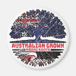 Íman Bandeira das Raízes da Árvore Australiana Maori
