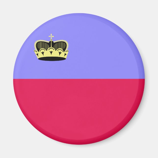Íman Bandeira de alta qualidade do Liechtenstein (Frente)