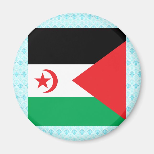 Íman Bandeira de alta qualidade do Sara Ocidental (Frente)
