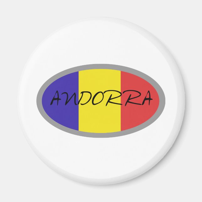 Íman Bandeira de Andorra design! (Frente)