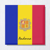Bandeira de Andorra e adeptos de férias/esportes d