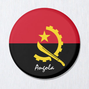 Íman Bandeira de Angola e Africano - viagem/fãs despor